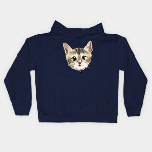 Brown Stray Cat Girl  _ Bunniesmee Kids Hoodie